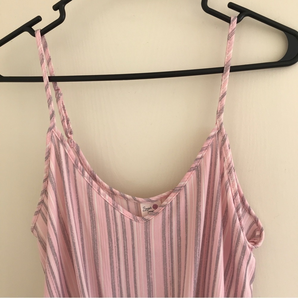 3/$15 *New* secret treasures pink stripe pajama top - Picture 4 of 8
